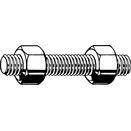 Screwed Studding - UNC - Steel - Grade B7/2H -  Stud Bolt With 2 Hex Nuts - BS 4882 thumbnail-2