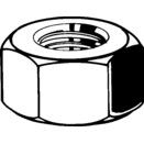 Hexagon Machine Screw Nut, BSW - Steel - Grade P - BS 1083 thumbnail-2