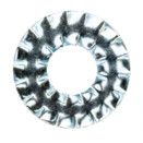 Double Serrated Lock Washer - Metric - Spring Steel - BZP (Bright Zinc Plated)  - Type DD - NF E27-626 thumbnail-0