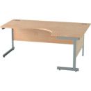 Satellite Office Furniture: Single Cantilever Crescent Workstations
 thumbnail-2