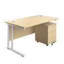 Rectangular Desk with 3 Drawer Pedestal, 1200mm x 800mm thumbnail-4