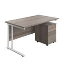 Rectangular Desk with 3 Drawer Pedestal, 1200mm x 800mm thumbnail-2