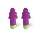 Rockets® Ribbed Ear Plugs, Purple/Green thumbnail-0