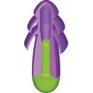 Rockets® Ribbed Ear Plugs, Purple/Green thumbnail-3