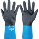CHM Chemical Protection Gloves, Embossed Grip, Blue & Black thumbnail-0