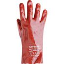 Red PVC Fully Coated Gauntlets thumbnail-1