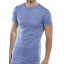 Men's Blue Short Sleeved Thermal Vests thumbnail-0