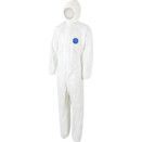 CAT III White Hooded Coveralls thumbnail-0
