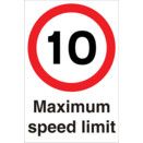 Max Site Speed Limit Polycarbonate Signs thumbnail-1