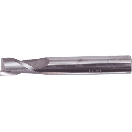 12mm, Short, Slot Drill, Solid Carbide, Uncoated