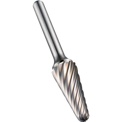 P621 8.0x6.0mm CARBIDE BALL NOSED CONE BURR FOR STAINLESS STEEL