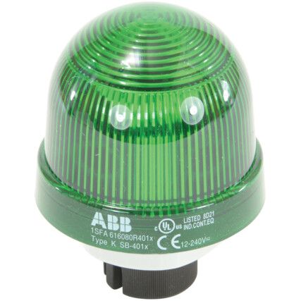 Light Element, Signal Beacon, Flashing, With Integrated Xenon Tube, Green