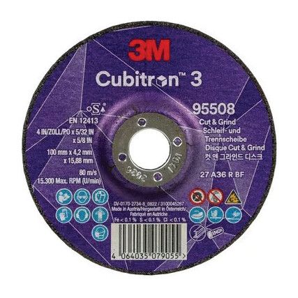 CUT & GRIND DISC 95508 36+ T27100mmX4.2mmX15.88mm