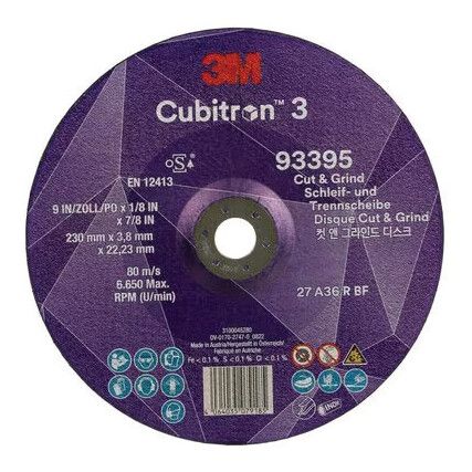 CUT & GRIND DISC 93395 36+T27230mmX3.8mmX22.23mm