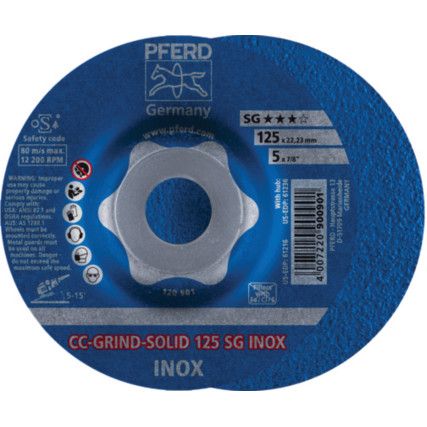 Cutting Disc, CC-GRIND-SOLID, 125 x 22.23 mm, Type 42