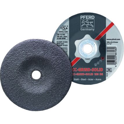 Grinding Disc, CC-Grind-Solid, 180-Very Fine, 115 x 22.23 mm, Type 27