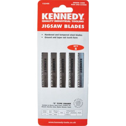 High Carbon Steel (HCS) Jigsaw Blades for Wood and Wood Based Products (Type T234X) PKT-5