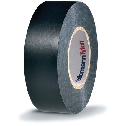HelaTape Flex 15 Electrical Tape, Vinyl, Black, 19mm x 20m, Pack of 10
