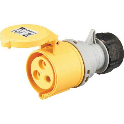 Industrial Connector, IP Rated Socket - 130V, 2P+E