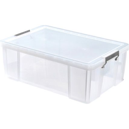 Storage Box with Lid, Clear, 660x440x230mm, 51L