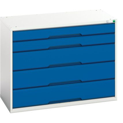 Verso Drawer Cabinet, 6 Drawers, Blue/Light Grey, 800 x 1050 x 550mm