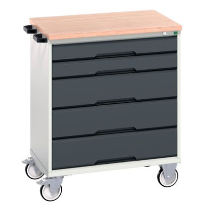 VERSO MOBILE 5 DRAWER CABINET 800x600x980 W/ MPX WORKTOP