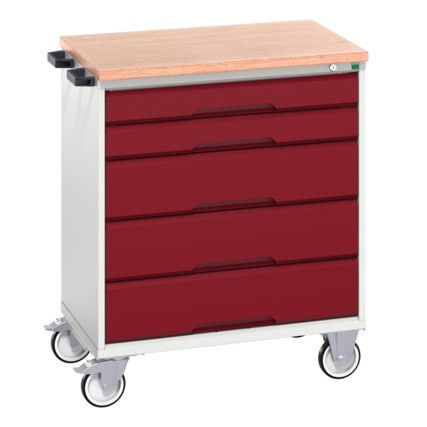 VERSO MOBILE 5 DRAWER CABINET 800x600x980 W/ MPX WORKTOP