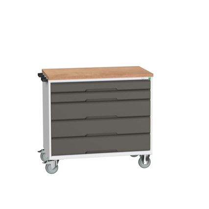 VERSO MOBILE DRAWER CABINET 1050x600x980 W/ 5 DRAWERS MPX WORKTOP
