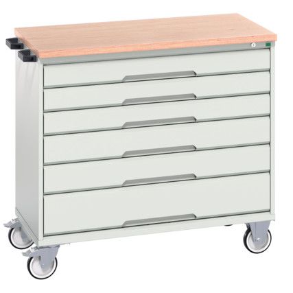 VERSO MOBILE DRAWER CABINET 1050x600x980 W/ 6 DRAWERS MPX WORKTOP