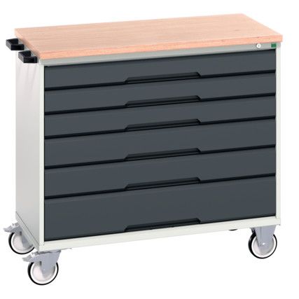 VERSO MOBILE DRAWER CABINET 1050x600x980 W/ 6 DRAWERS MPX WORKTOP