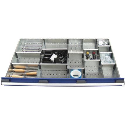 cubio, Divider Kit, Steel, Galvanised, 1050x650x52mm, 16 Compartments