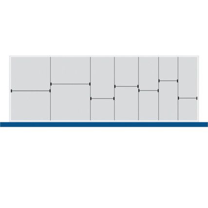 cubio, Divider Kit, Steel, Galvanised, 1300x650x77mm, 14 Compartments