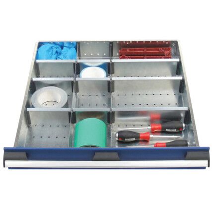 cubio, Divider Kit, Steel, Galvanised, 650x650x52mm, 12 Compartments