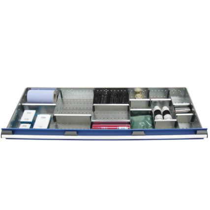 cubio, Divider Kit, Steel, Galvanised, 1300x525x77mm, 16 Compartments