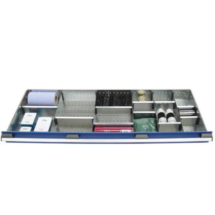 cubio, Divider Kit, Steel, Galvanised, 1300x525x127mm, 16 Compartments