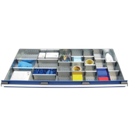 cubio, Divider Kit, Steel, Galvanised, 1300x650x127mm, 24 Compartments