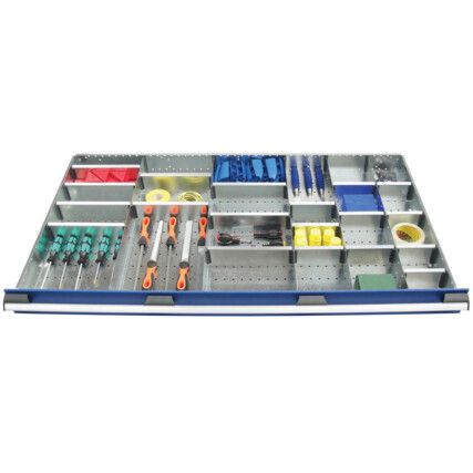 cubio, Divider Kit, Steel, Galvanised, 1300x750x127mm, 25 Compartments