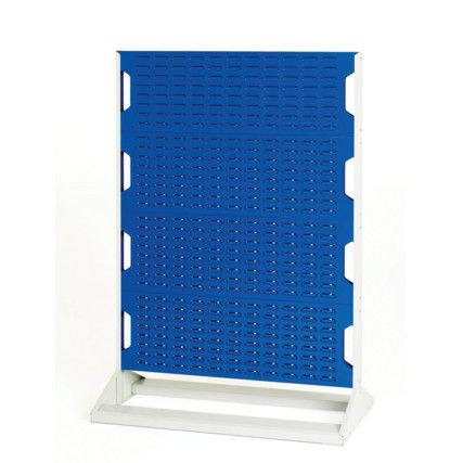 Louvre Double Sided Panel Rack, 1450mm x 1000mm x 550mm, Blue & Grey