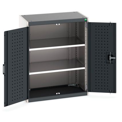 Cubio Storage Cabinet, 2 Doors, Anthracite Grey, 1000 x 800 x 525mm