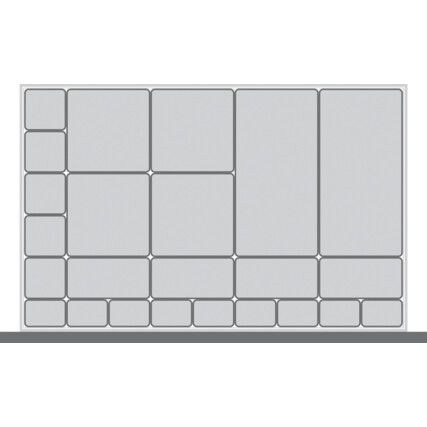 verso, Divider Kit, Plastic, Grey, 800x550x100mm, 24 Compartments