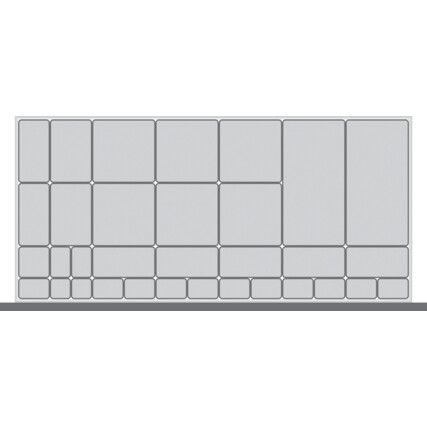 verso, Divider Kit, Plastic, Grey, 1050x550x100mm, 33 Compartments