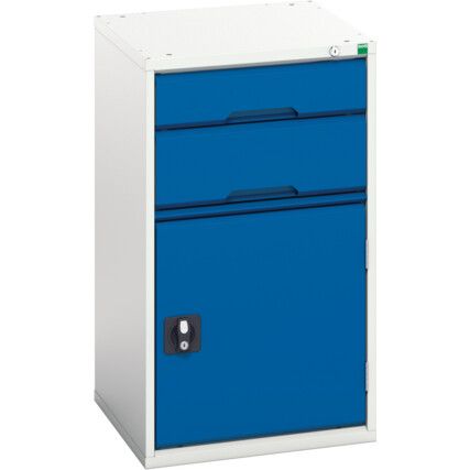 Verso Drawer Cabinet, 2 Drawers, Blue/Light Grey, 900 x 525 x 550mm