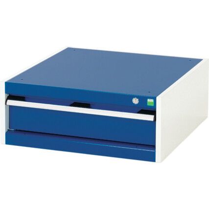 Cubio Drawer Cabinet, 1 Drawers, Blue/Light Grey, 250 x 650 x 650mm