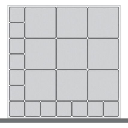 Draw Dividers For Use With 650 x 650 x 75mm Drawer, 22 Compartments