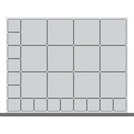 Draw Dividers For Use With 800 x 650 x 75mm Drawer, 27 Compartments