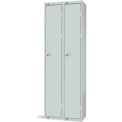 Compartment Locker, 2 Doors, Mid Grey, 1800 x 600 x 300mm, Nest of 2