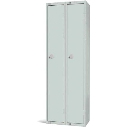 Compartment Locker, 2 Doors, Mid Grey, 1800 x 600 x 450mm, Nest of 2