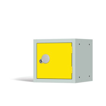 Cube Locker, Single Door, Yellow, 300 x 300 x 300mm