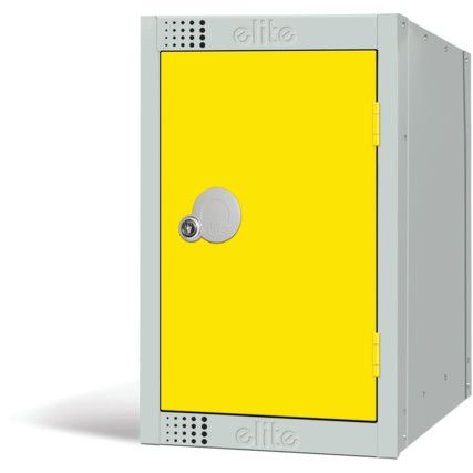 Quarto Locker, Single Door, Yellow, 512 x 300 x 450mm