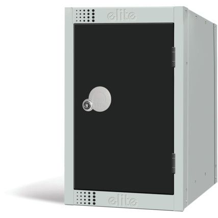 Quarto Locker, Single Door, Black, 512 x 300 x 450mm